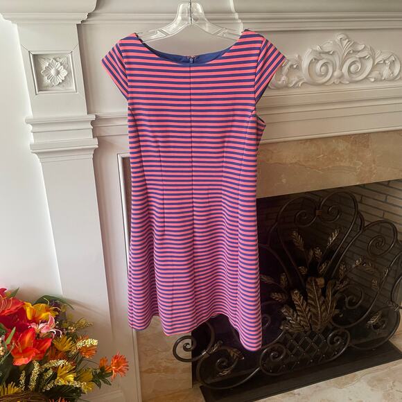 Lilly Pulitzer Briella Pink/Blue Striped Dress Sz M - Picture 2 of 6